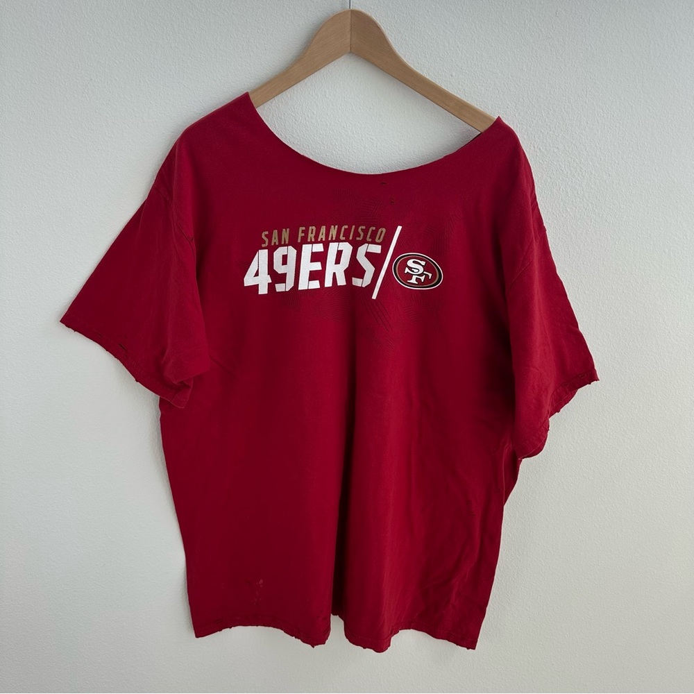 San Francisco 49ers Destroyed Off the Shoulder Tee